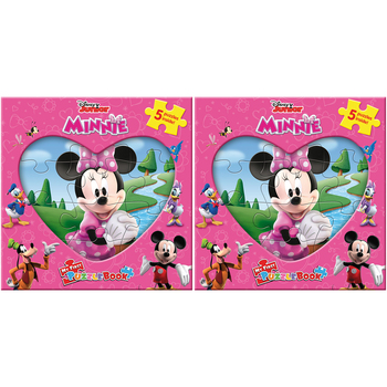 2PK Disney Minnie My First Puzzle Book Kids Jigsaw 3y+