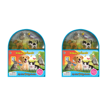 2PK Baby Animals Mini Busy Kids/Children Educational Book 3y+