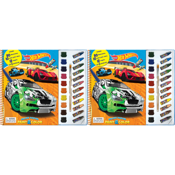 2PK Mattel Hot Wheels Kids/Children Deluxe Poster Paint 3y+