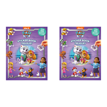 2PK  Paw Patrol Girls Reusable Sticker Kids Activity Book Treasury 3y+