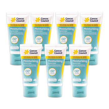 7PK Cancer Council 35ml Moisturising Sunscreen SPF50+ Lotion