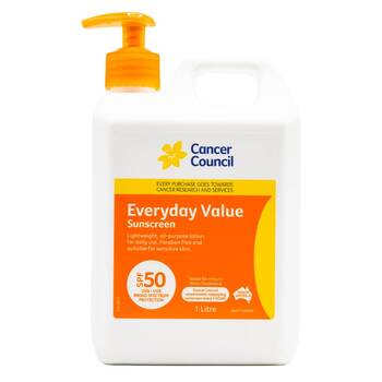Cancer Council 1L Everday Value Sunscreen Lotion SPF50