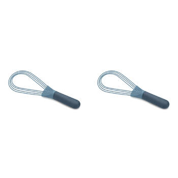 2PK Joseph & Joseph Twist 2-in-1 Flat/Balloon Kitchen Whisk - Blue