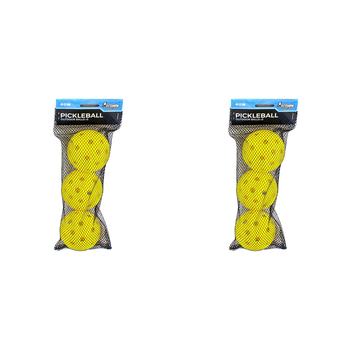 2x 3pc Formula Sports Pickleball Outdoor Balls - Yellow