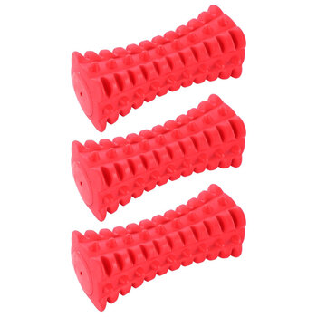 3PK Paws & Claws Flavour-Bone Spiky Bone Beef Flavoured Rubber Toy 16X6.5cm Red