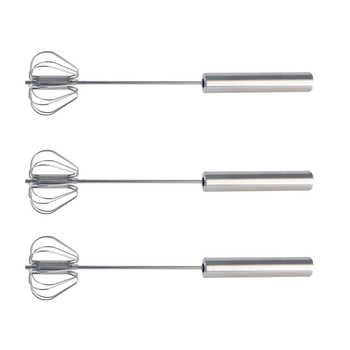3PK Cuisena Semi Auto Whisk Stainless Steel 25.5cm - Silver