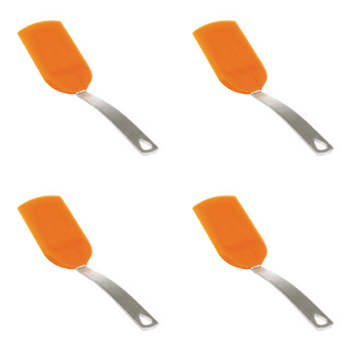 4PK Cuisena 17cm Mini Stainless Steel/Silicone Turner - Assorted