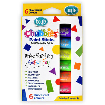 Chubbies Washable Paint Sticks - Fluoro