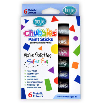Chubbies Washable Paint Sticks - Metallic