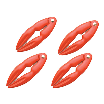 4x Cuisena Aluminium Lobster/Crab Claw Cracker Kitchen Utensil - Red