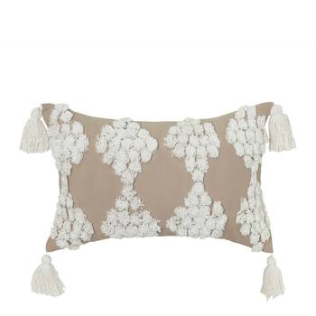 J. Elliot Hamilton Cushion 35x55cm Sandstone & Ivory