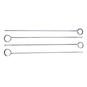 6x 4pc Cuisena 30cm Stainless Steel Skewer Set - Silver