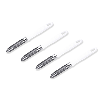 4x Cuisena Apple Corer Fruit/Vegetable Peeler - White/Silver