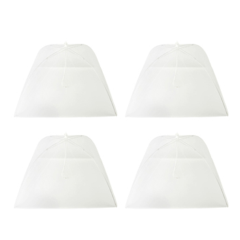 4x Cuisena Plastic Net Mesh Food Umbrella White - Small