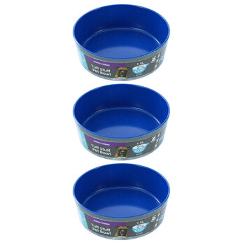 3PK Paws & Claws Tuff Stuff Pet Bowl Blue Lge 1.5L 20.5X6.5cm