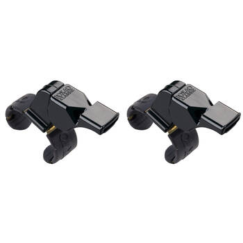 2PK Fox 40 Summit Classic  Whistle Sports Accessory w/ Fingergrip Black