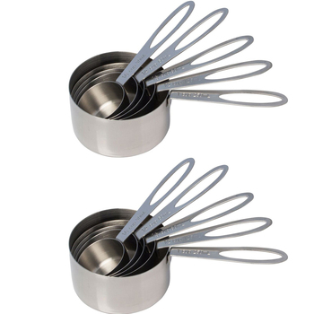 2x 5pc Cuisena Stainless Steel Measuring Cups Baking Utensil Set