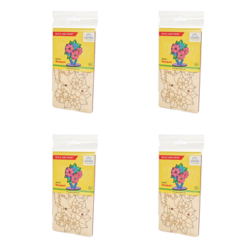 4x 8pc Ugears 3D Colouring Bouquet DIY Kit Wooden Puzzle Kit/Model Gift Set 5+