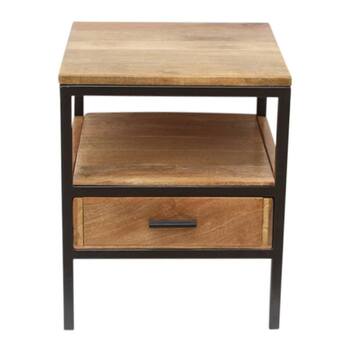J. Elliot Jackson Side Table 60x60x50cm Natural & Black