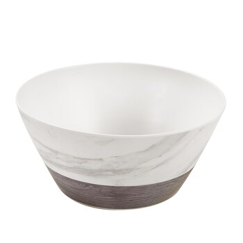 Lemon & Lime 25cm Matte Melamine Salad Bowl - Endwood Marble