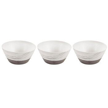 3PK Lemon & Lime 25cm Matte Melamine Salad Bowl - Endwood Marble