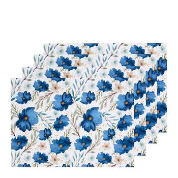 J. Elliot Wildflower Placemat Set of 4 33x48cm Blue