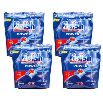 4PK 36pc Finish Powerball Dishwasher Cleaning Tablets Power