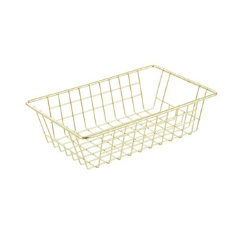 Boxsweden 26x7cm Wire Storage Basket - Gold