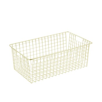 Boxsweden 40x15cm Wire Storage Basket - Gold
