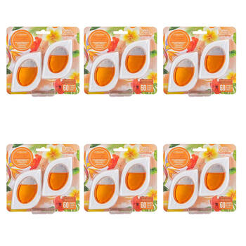 6x 2pc Air Fusion Car Vent Clip Air Freshener 7.5ml - Hawaiian Paradise