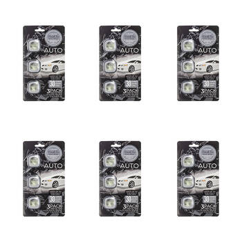 6x 3pc Air Fusion Car/Automotive Air Freshener Vent Clip 4ml - Black Ice
