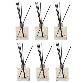 6PK Air Fusion Glass Reed Diffuser Set 120ml Assorted Freshener Fragrance
