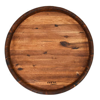 Cerve Wine Barrel Top Serving Tray/ Grazing Board Platter 60x60cm