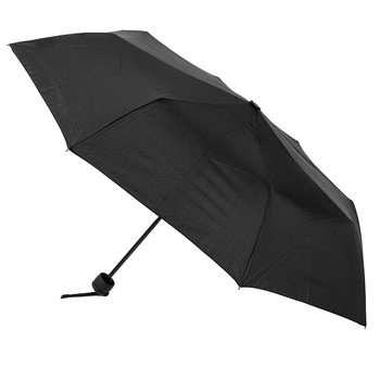 Clifton UPF50+ Manual Womens Folding Umbrella - Black