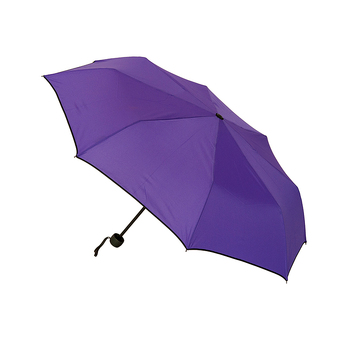 Clifton Women's Folding 97cm Piped Edge Mini Maxi Umbrella - Purple