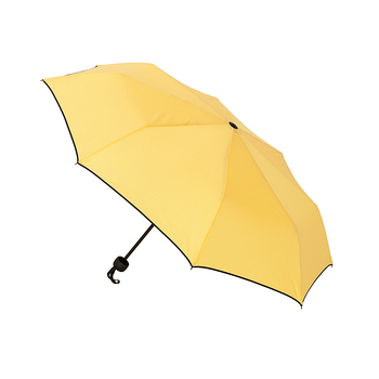 Clifton Women's Folding 97cm Piped Edge Mini Maxi Umbrella - Yellow