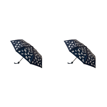 2PK Clifton UPF50+ Navy w/ White Dog Print Mini Maxi Umbrella
