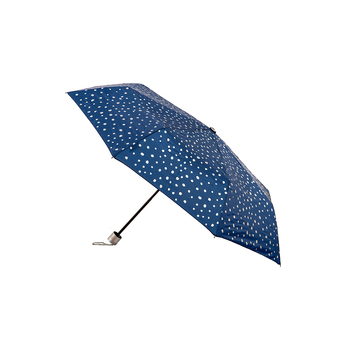 Clifton UPF50+ Navy w/ Silver Spots Print Mini Maxi Umbrella