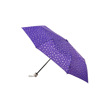 Clifton UPF50+ Purple w/ Silver Spots Print Mini Maxi Umbrella