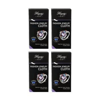 4PK Hagerty Fashion Jewellery Polishing Cloth Cubic Zirconia Crystal 30x36cm