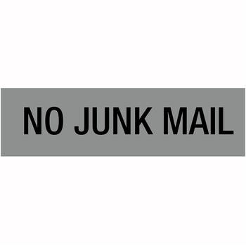 No Junk Mail Sticker Silver Letterbox/Mailbox Sign