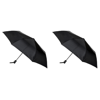 2PK Clifton UPF50+ Auto Open Folding Wind Resistant Umbrella - Black