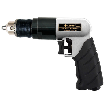 Ampro A2427 3/8" Drive Reversible Air Drill Tool Pistol Grip Design