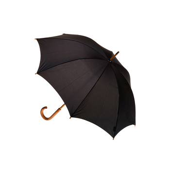 Clifton Women's Walking 103cm Wood Handle Umbrella - Black