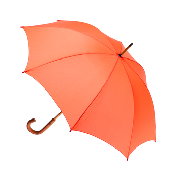 Clifton Women's Walking 103cm Wood Handle Umbrella - Orange