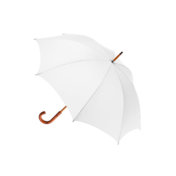 Clifton Classic 103cm Wedding Umbrella Wood Shaft/Handle - White