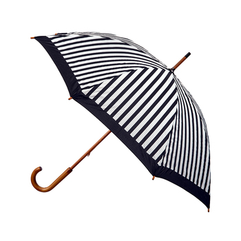 Clifton Women's Walking 103cm Wood Handle Umbrella - Stripes