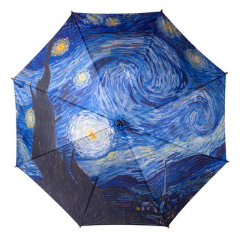 Clifton Women's Walking 103cm Wood Handle Umbrella - Starry Night