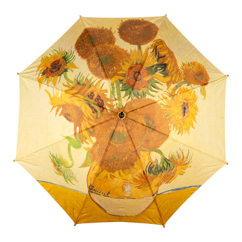 Clifton Women's Walking 103cm Wood Handle Umbrella - Sunflowers