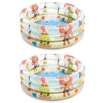 2PK Intex Beach Buddies 3 Ring Baby Pool 1-3Y